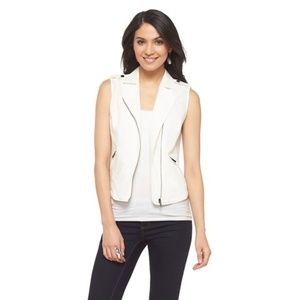 White Moto Vest